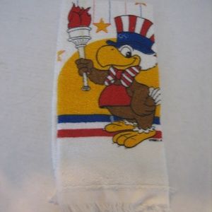 Vintage 1984 Los Angeles Olympics Eagle Multi Color Dish/Hand Cotton Towel NWNT